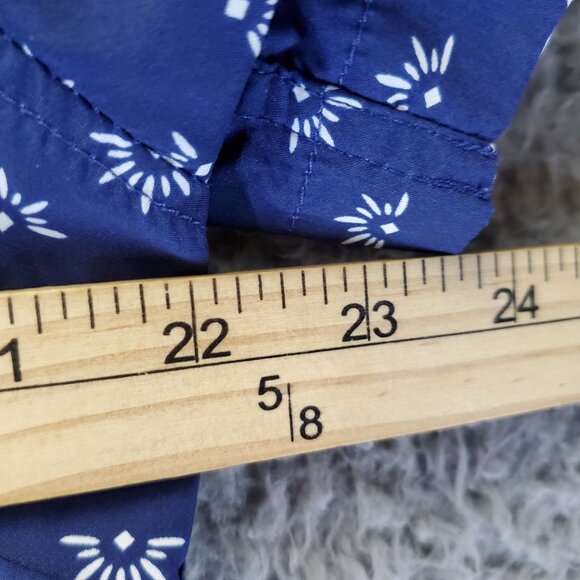 Eddie Bauer Shirt Womens XL Blue Floral Button-Up Short Sleeve Gorpcore - Picture 7 of 9